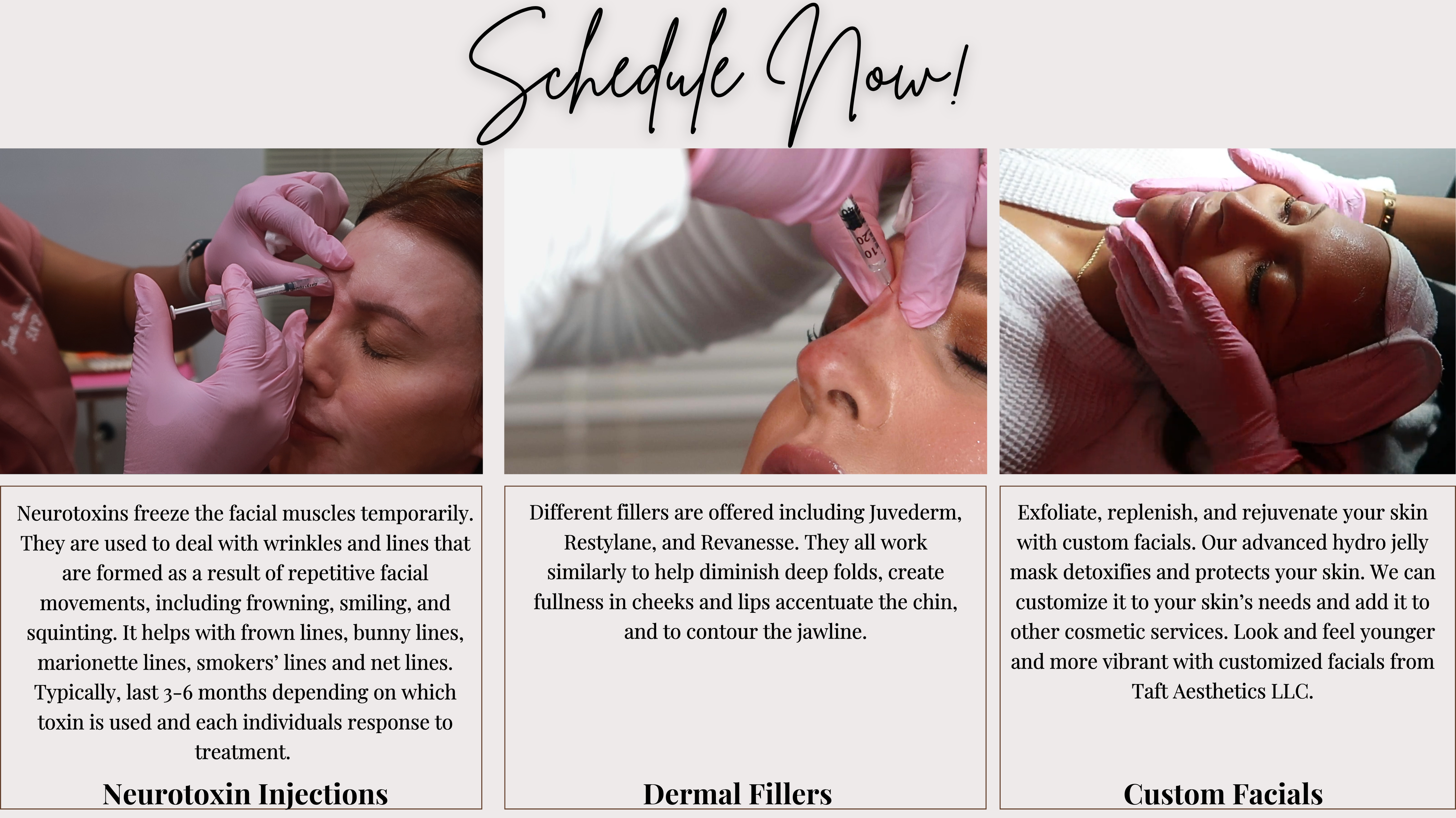 Book your appointment at Taft Aesthetics!